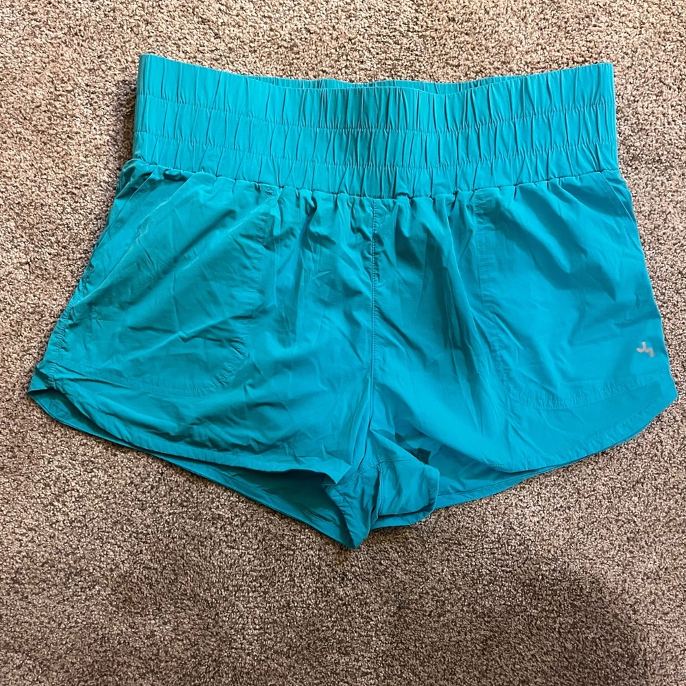JOY LAB High Wasted Women’s Athletic Shorts, Blue Size LARGE